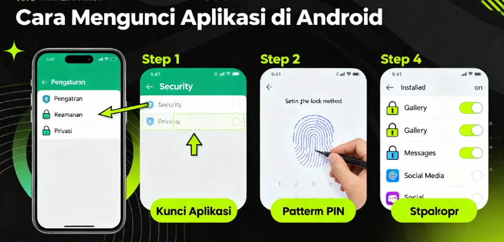 Cara Kunci Aplikasi di Android